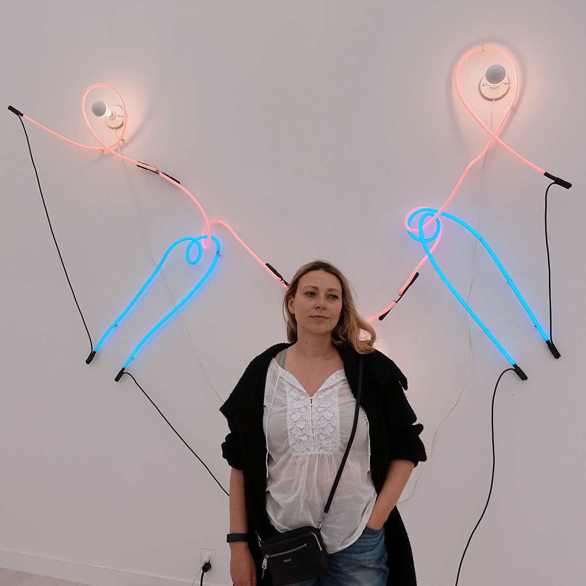 Yulia with wings/Keith Sonnier presented by Pace gallery at Frieze Art Fair